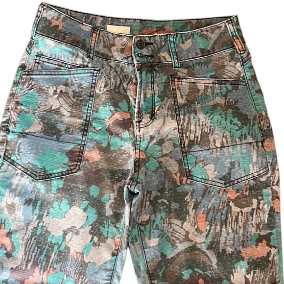 Anthropologie Pilcro The Wanderer Mid Rise Relaxed-Leg Women's Multi Trousers 28 - Picture 7 of 14